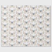 Boho Wildblume Floral Butterfly Geschenkpapier (Flach)