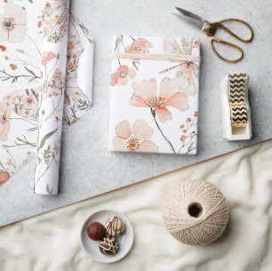 Boho Wildblume Floral Butterfly Geschenkpapier