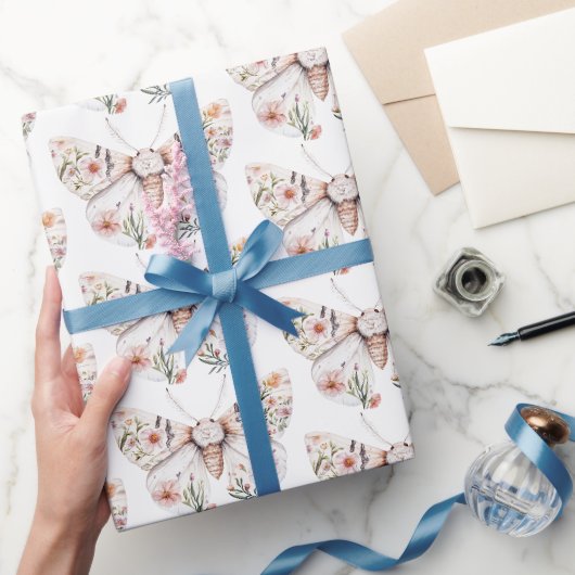 Boho Wildblume Floral Butterfly Geschenkpapier (Schenken)