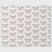 Boho Wildblume Floral Butterfly Geschenkpapier (Flach)