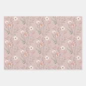 Boho Wildblume Floral Butterfly Geschenkpapier Set (Vorderseite 3)