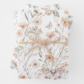 Boho Wildblume Floral Butterfly Geschenkpapier Set (Beispiel)