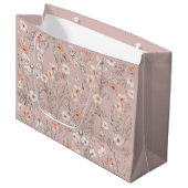 Boho Wildblume Floral Butterfly Große Geschenktüte (Vorderseite Schrägansicht)