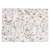 Boho Wildblume Floral Butterfly Große Geschenktüte (Rückseite)