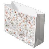 Boho Wildblume Floral Butterfly Große Geschenktüte (Vorderseite Schrägansicht)