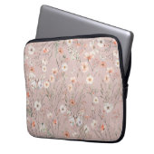 Boho Wildblume Floral Butterfly Laptopschutzhülle (Vorderseite Links)