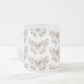 Boho Wildblume Floral Butterfly Mattglastasse (Vorderseite Links)