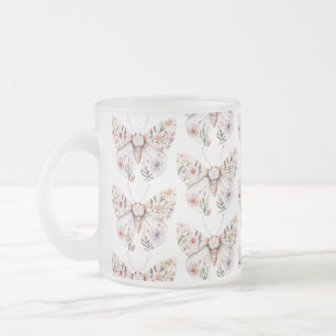 Boho Wildblume Floral Butterfly Mattglastasse