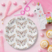 Boho Wildblume Floral Butterfly Pappteller (Party)