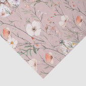 Boho Wildblume Floral Butterfly Seidenpapier (Detail)