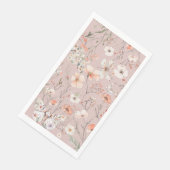 Boho Wildblume Floral Butterfly Serviette (Ecke)