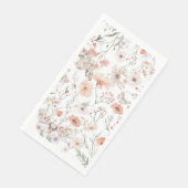 Boho Wildblume Floral Butterfly Serviette (Ecke)