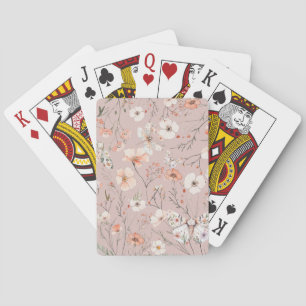 Boho Wildblume Floral Butterfly Spielkarten