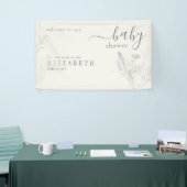 Boho Wildblume Floral Cream Baby Dusche Banner (Messeveranstaltung)