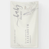 Boho Wildblume Floral Cream Baby Dusche Banner (Vertikal)