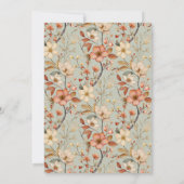 Boho Wildblume Floral Family Tradition Einladung (Rückseite)