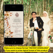Boho Wildblume Floral Muslim Wedding Nikah Einladung