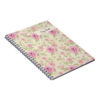 Boho Wildblume Floral Pattern Rose Land Notizblock