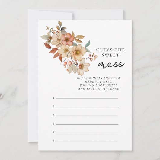 Boho Wildblume Floral Ratet Die Süße Einladung (Vorderseite)