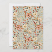 Boho Wildblume Floral Ratet Die Süße Einladung (Rückseite)