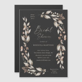 Boho Wildblume Floral Wedding Brautparty Magnetkarte (Vorne/Hinten)