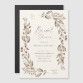 Boho Wildblume Floral Wedding Brautparty Magnetkarte (Vorne/Hinten)