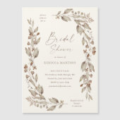 Boho Wildblume Floral Wedding Brautparty Magnetkarte (Vorderseite)