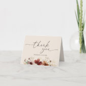 Boho Wildblume Floral Wedding Dankeskarte (Vorderseite)