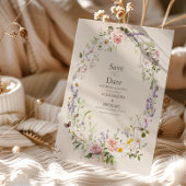 Boho Wildblume Floral Wedding Save The Date