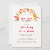 Boho Wildblume Foliage Hochzeit Probe Dinner Einladung (Vorderseite)