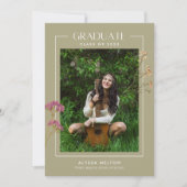 Boho Wildblume Foto Girl Digitaler Abschluss (Vorderseite)