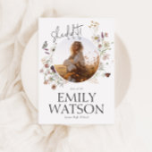 Boho Wildblume Foto Graduation Party Einladung