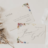 Boho Wildblume Garden | Beige Flower Girl Card