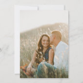 Boho Wildblume Garden Beige Foto Lässig Hochzeit Einladung (Rückseite)