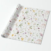 Boho Wildblume Garden Blumenmuster Geschenkpapier (Ungerollt)