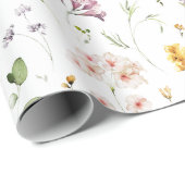 Boho Wildblume Garden Blumenmuster Geschenkpapier (Rolleneckpunkt)