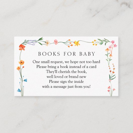 Boho Wildblume Garden Books for Baby Begleitkarte (Vorderseite)