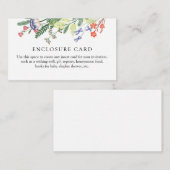 Boho Wildblume Garden Dusche Einschließungskarte Begleitkarte (Vorne/Hinten)