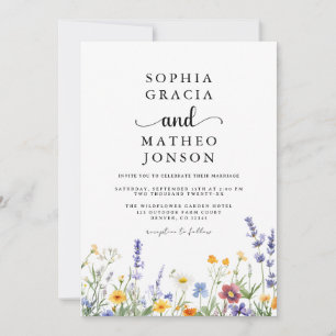 Boho Wildblume Garden Elegante Wildblume Save The Date