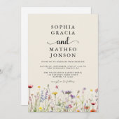 Boho Wildblume Garden Elegante Wildblume Save The Date (Vorne/Hinten)