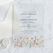 Boho Wildblume Garden Floral Wedding Acryleinladungen