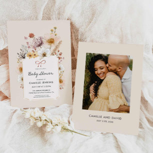 Boho Wildblume Garden Kinderdusche Einladung