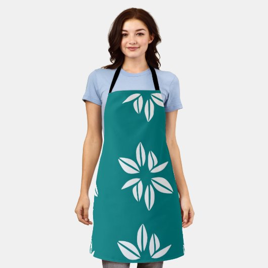 Boho Wildblume Garden Nahtloses Muster Schürze (Getragen)