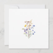 Boho Wildblume Garden Wedding Dankeskarte (Rückseite)