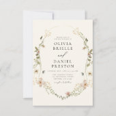 Boho Wildblume Garden Wedding Einladung (Vorderseite)