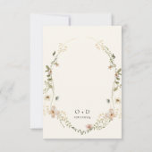 Boho Wildblume Garden Wedding Einladung (Rückseite)