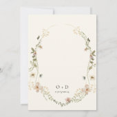 Boho Wildblume Garden Wedding Einladung (Rückseite)