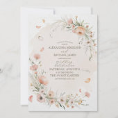 Boho Wildblume Garden Wedding Einladung (Vorderseite)