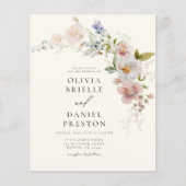 Boho Wildblume Garden Wedding Einladung (Vorderseite)