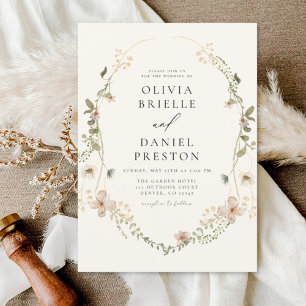 Boho Wildblume Garden Wedding Einladung